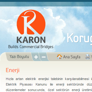 Karon Mühendislik v1,<br>Web Sitesi